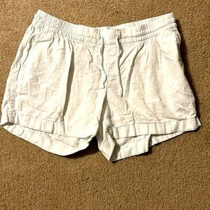 Old Navy White Linen Pull-on Drawstring Short